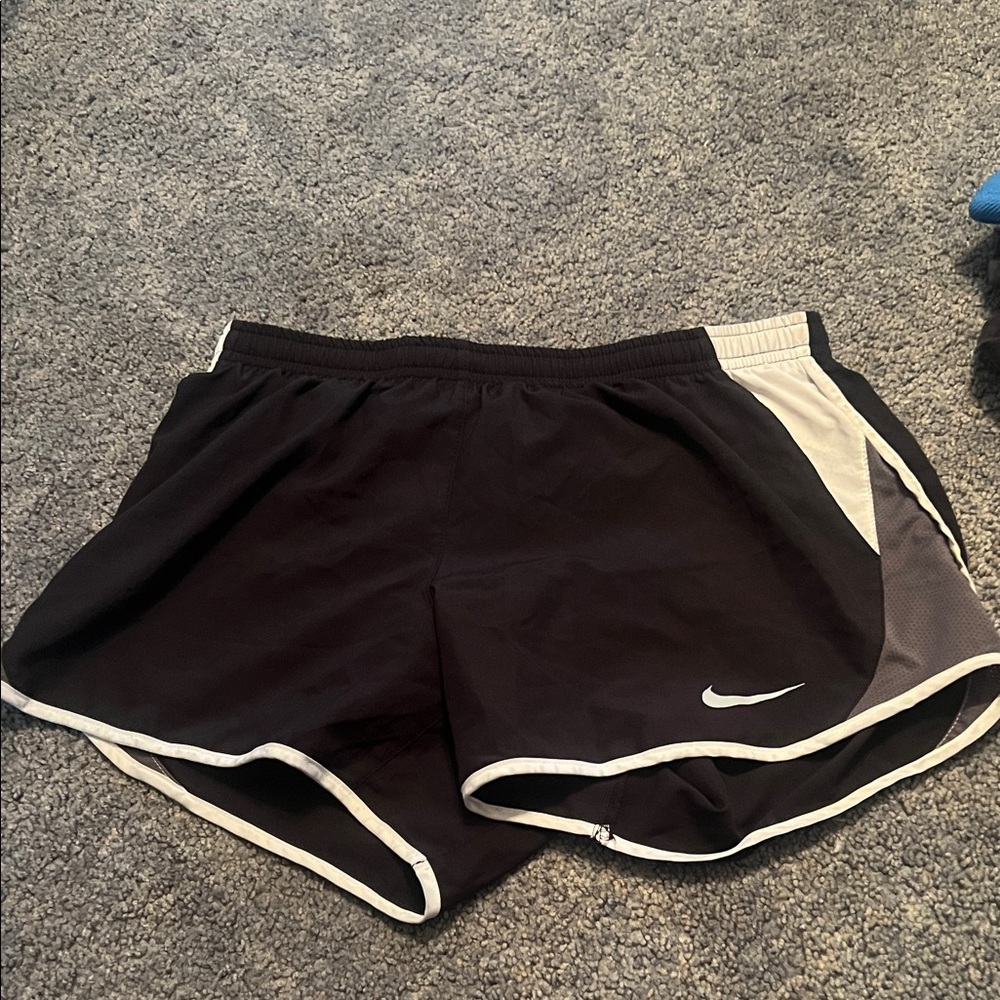 Nike Black Women's Athletic Shorts with White Trim